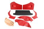 Triumph TR3 Interior Trim Kit - Red with Red Piping - RW3167RED